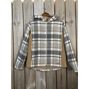 Stormy Kromer Lighthouse Plaid Wool Hooded Jacket Womens L Coat